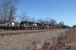 NS 1154 and 1108 take a train east past MP116